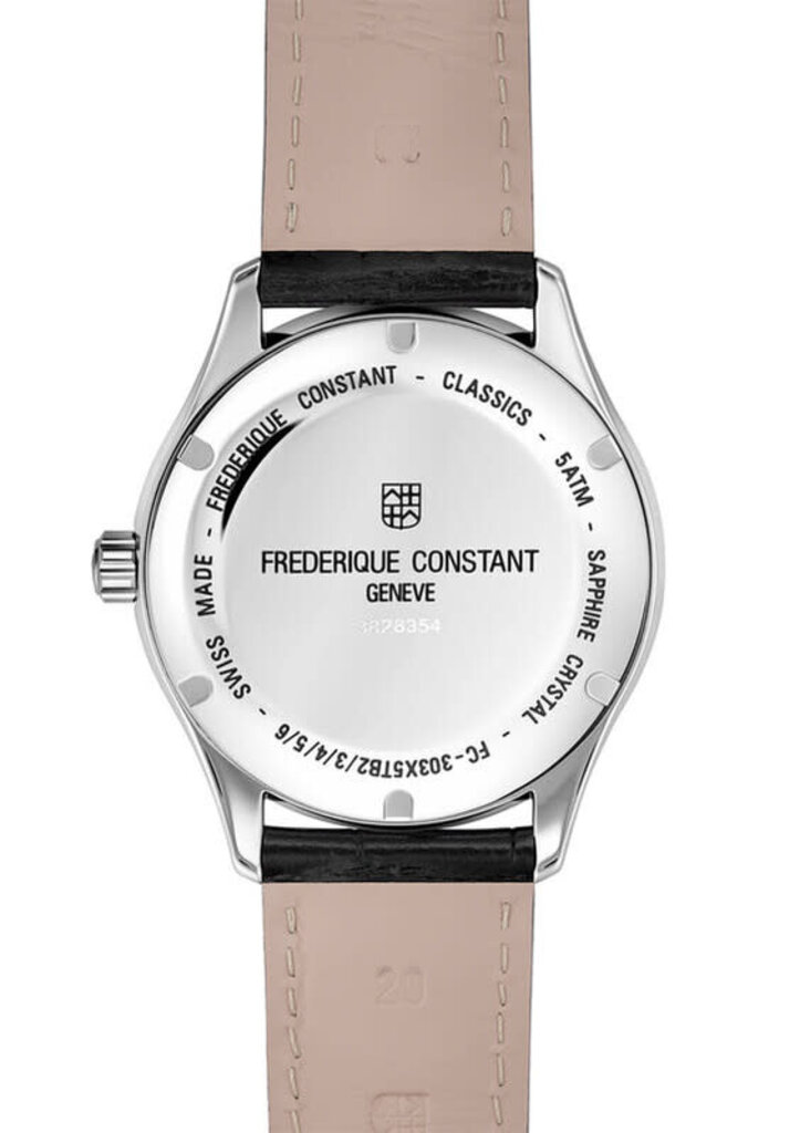 Frederique Constant FC Classique auto cuir noir romain date