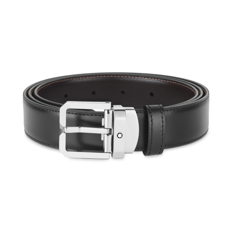 MONTBLANC Ceinture carrée réversible N-B 30mm