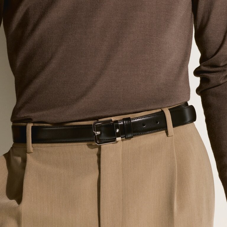 MONTBLANC Ceinture carrée réversible N-B 30mm