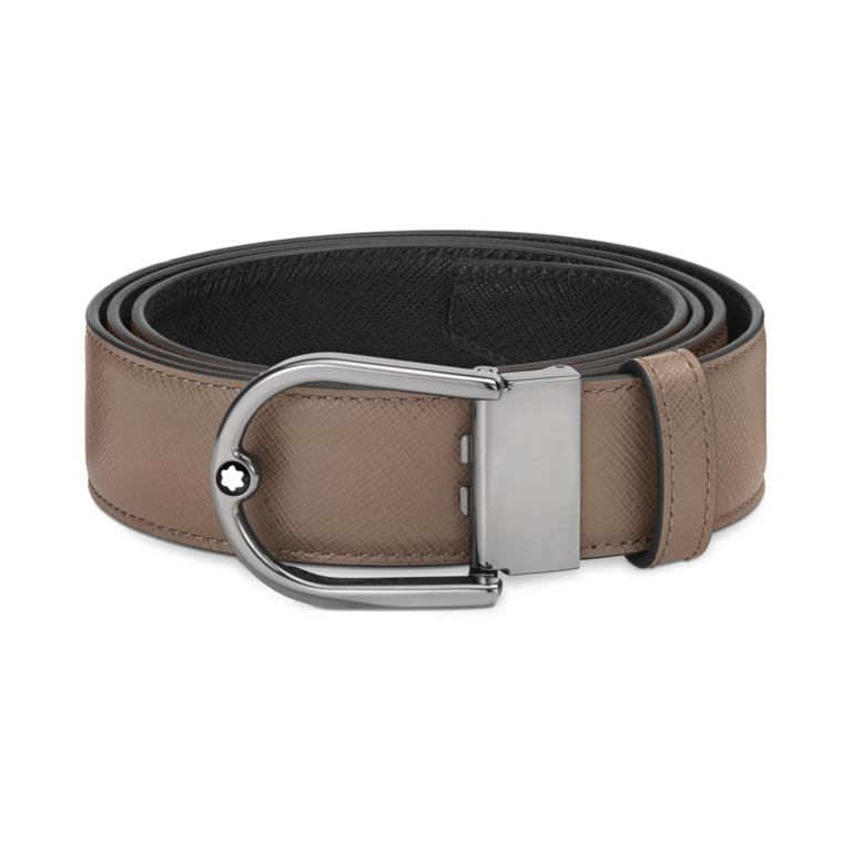 MONTBLANC Ceinture Ruthenium Mastic/Noir 35mm