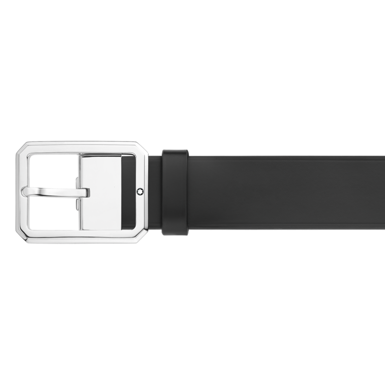 MONTBLANC Ceinture Octogone Palladium reversible Bleu et noir 35mm