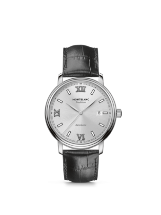 MONTBLANC Montre MB Tradition 40mm Auto Cuitr Noir MONTBLANC Montre MB Tradition 40mm Auto Cuitr Noir