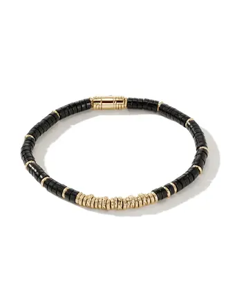 John Hardy Brac Heishi 14K Onyx Petit