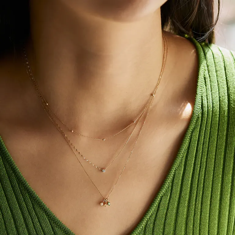 Aurelie Gi MAI Pendentif 14KB tsavorite