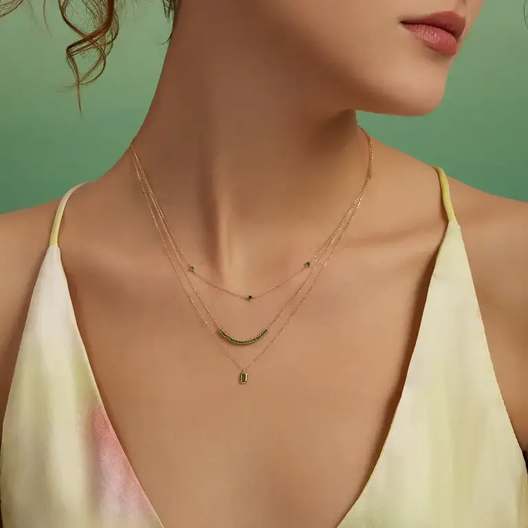 Aurelie Gi CARINA Collier 14KJ Tsavorite