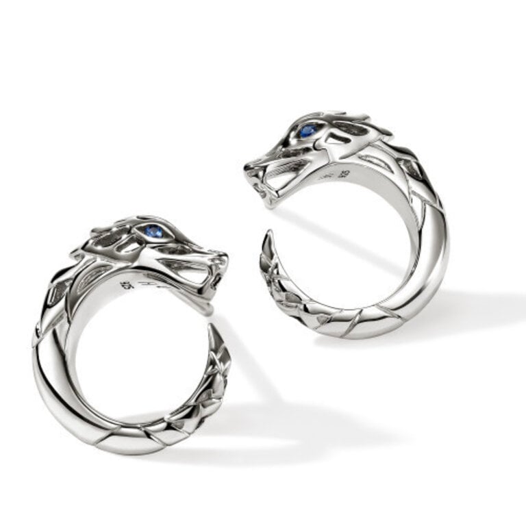 John Hardy BO arg saphir bleu Naga