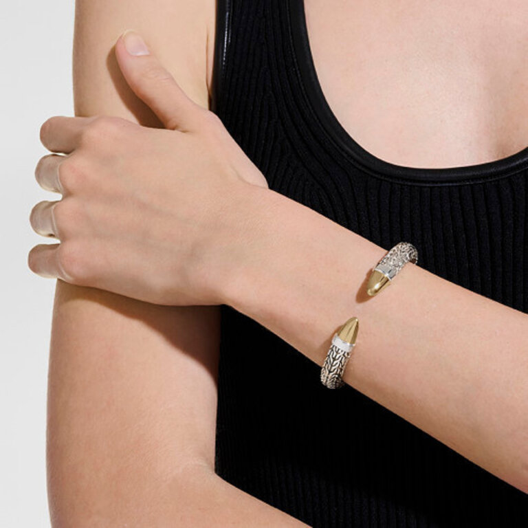 John Hardy Bracelet argent et or 14K Spear M