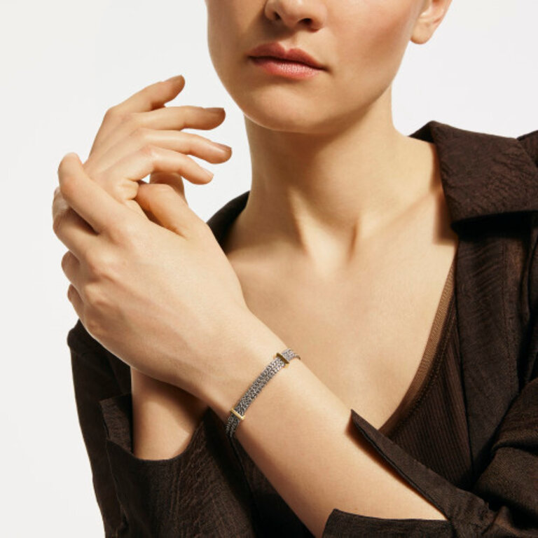 John Hardy Bracelet Argent + 14KJ ICON 6mm