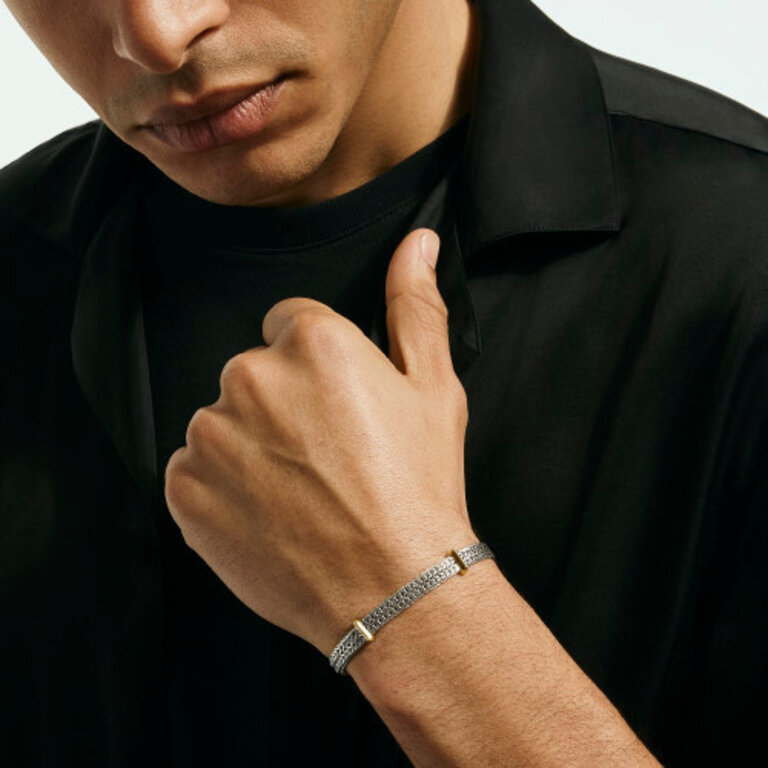 John Hardy Bracelet Argent + 14KJ ICON 6mm