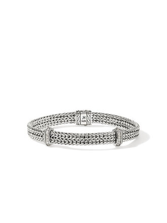 John Hardy Bracelet ICON Argent Pavé 0.33ct 6mm