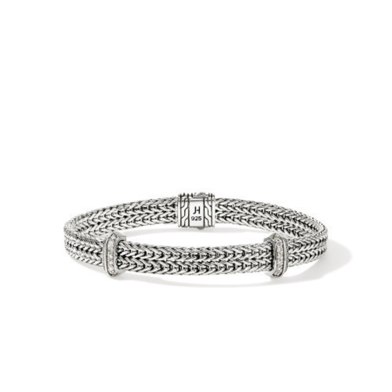 John Hardy Bracelet ICON Argent Pavé 0.33ct 6mm