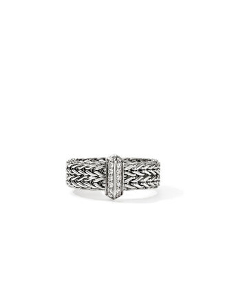 John Hardy Bague Argent ICON Pavé 0.16ct 6mm