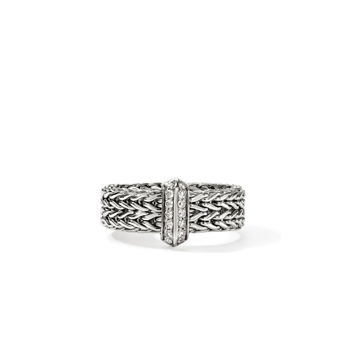 Bague Arg ICON Pavé 0.16ct 6mm