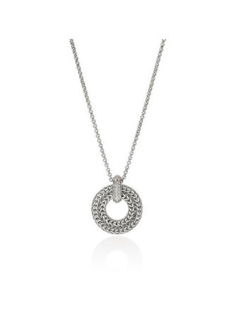 John Hardy Collier ICON argent pavé diamants 0.21ct