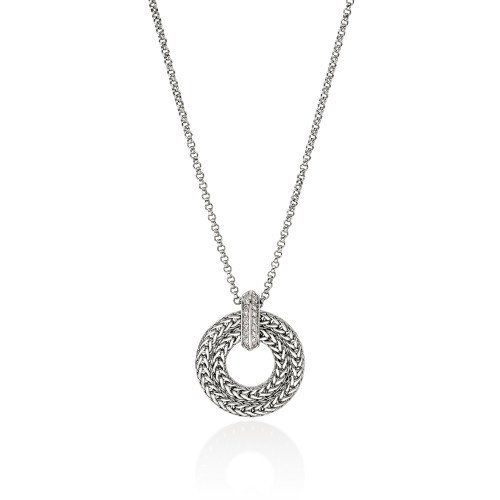 Collier ICON arg pavé dia 0.21ct 16-18