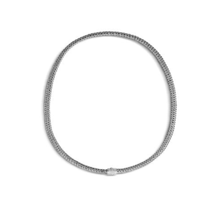 John Hardy Collier classic chain 5mm 18'' diamant