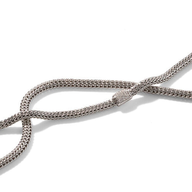 John Hardy Collier classic chain 5mm 18'' diamant