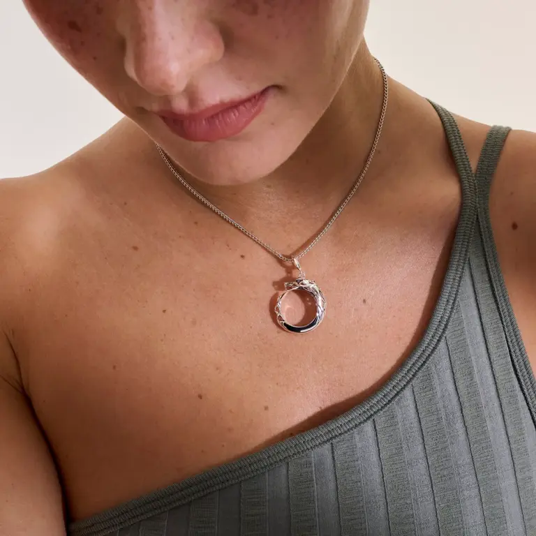 John Hardy Collier NAGA Argent/Saphirs Bleus 16-18 po