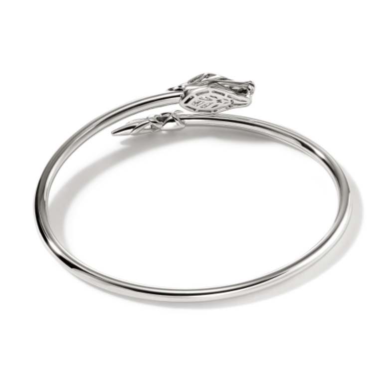 John Hardy Bracelet Manchette Naga Argent/Saphirs bleus