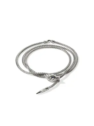 John Hardy Bracelet Mini Chain Legends Naga saphirs bleus