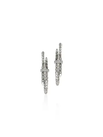 John Hardy Anneaux 34mm Argent/Diamants 0.12ct