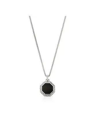 John Hardy Chaine pendentif Octogone Onyx 22''