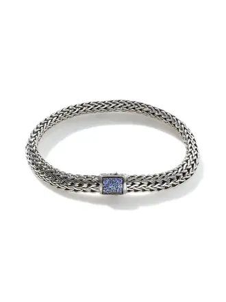 John Hardy Bracelet réversible Saphirs bleus et noirs