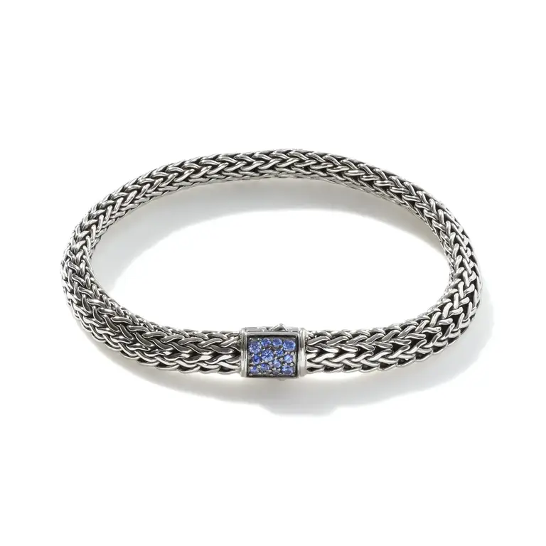 John Hardy Bracelet réversible Saphirs bleus et noirs
