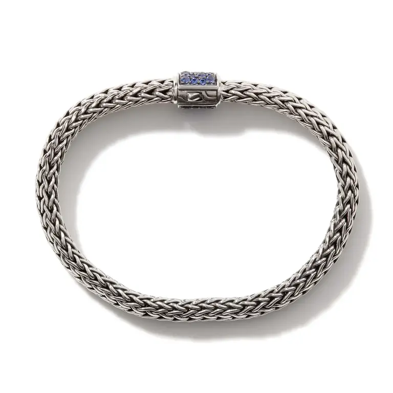John Hardy Bracelet réversible Saphirs bleus et noirs