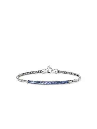 John Hardy Bracelet Essentials argent pavé saphirs bleus