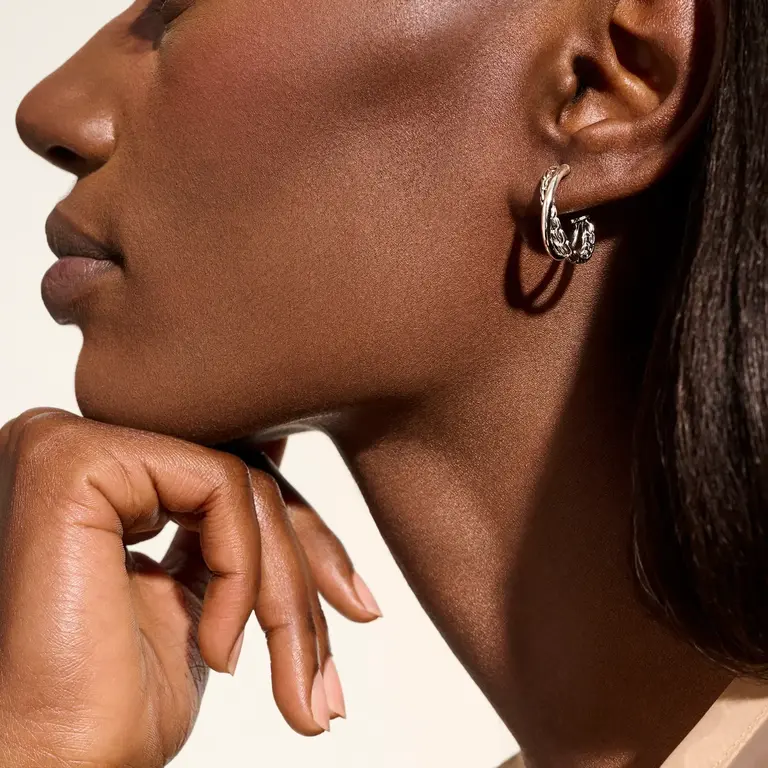 John Hardy Anneaux JH Essential Crossover Argent 20,5mm