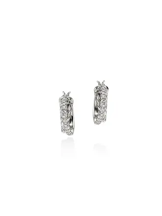 John Hardy Anneaux JH Essential Crossover pavé diamants 0.27ct