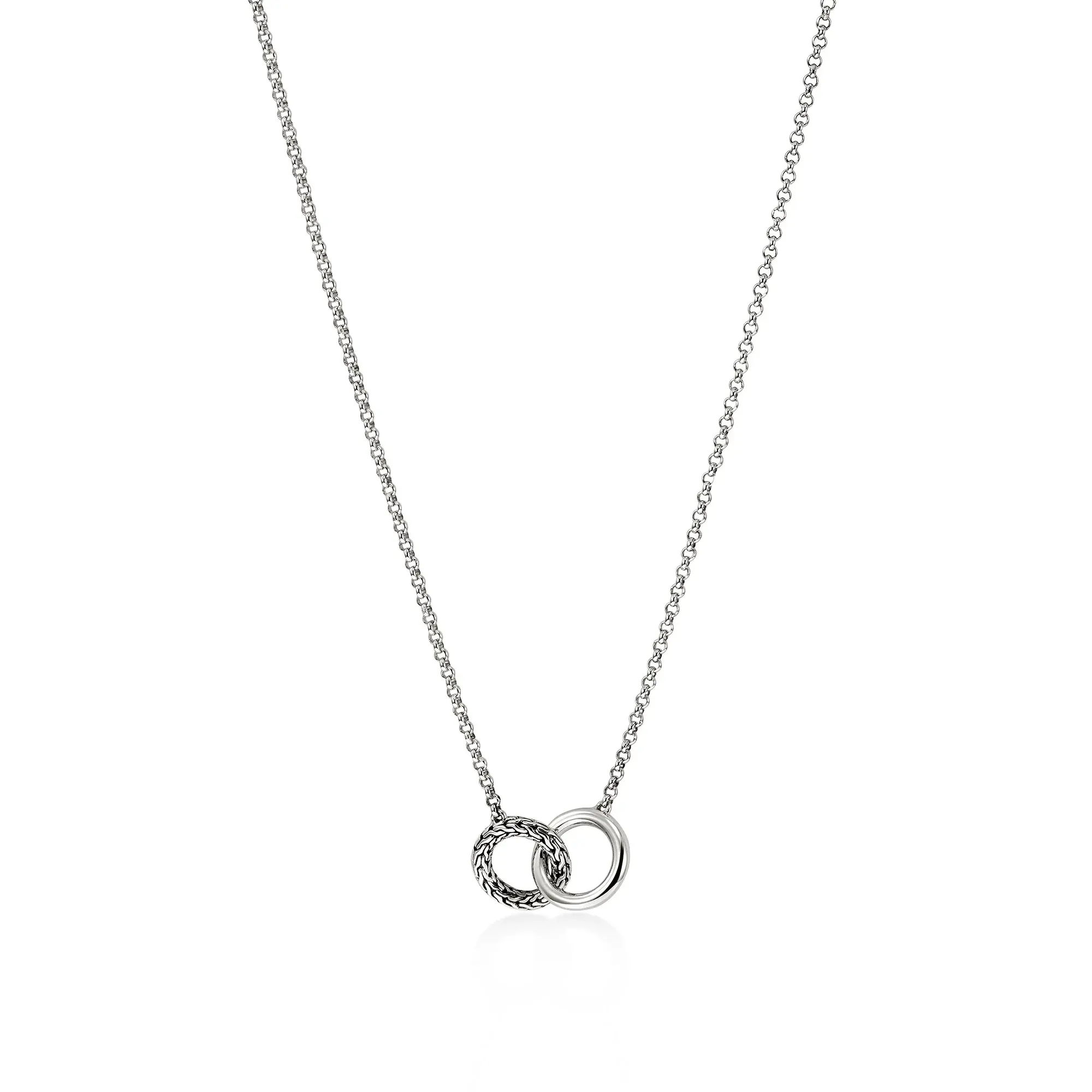 Collier Essentials anneaux connectés arg. 16-18po