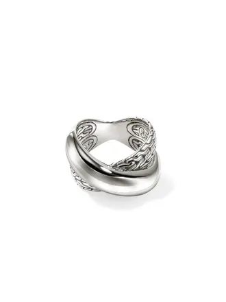 John Hardy Bague JH Essential Crossover argent
