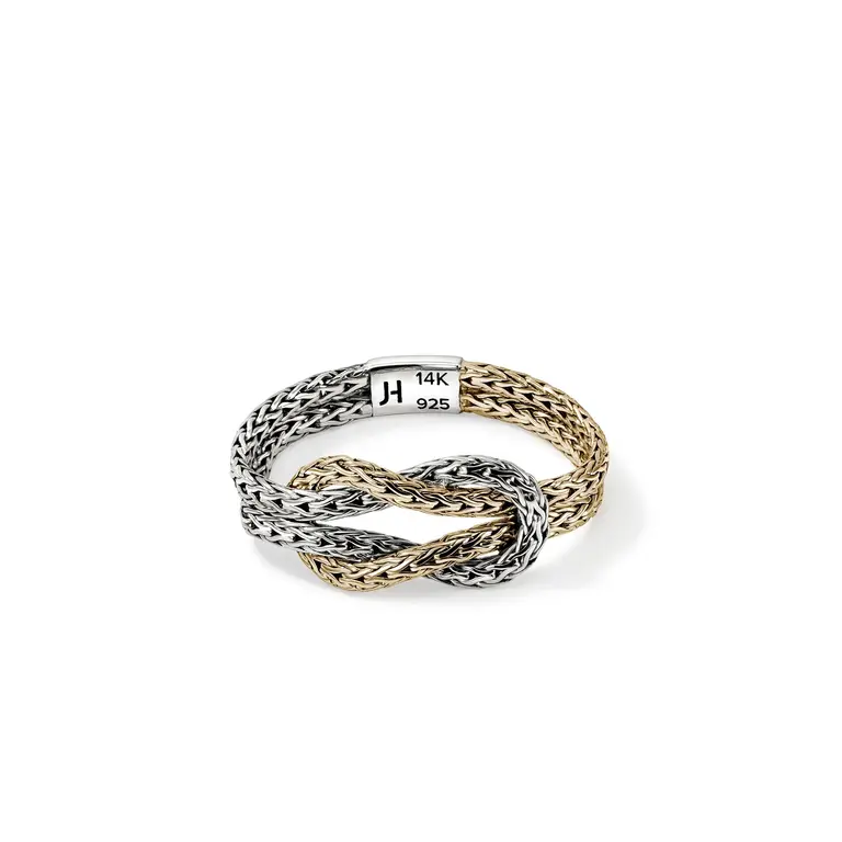 John Hardy Bague Love Knot Or 14k & Argent