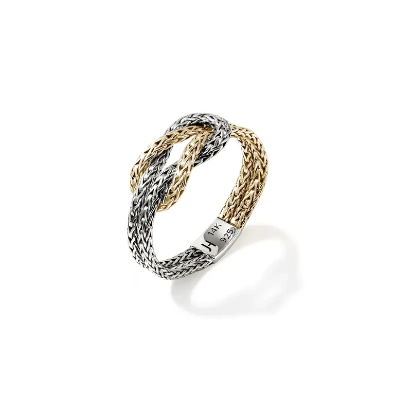 John Hardy Bague Love Knot Or 14k & Argent