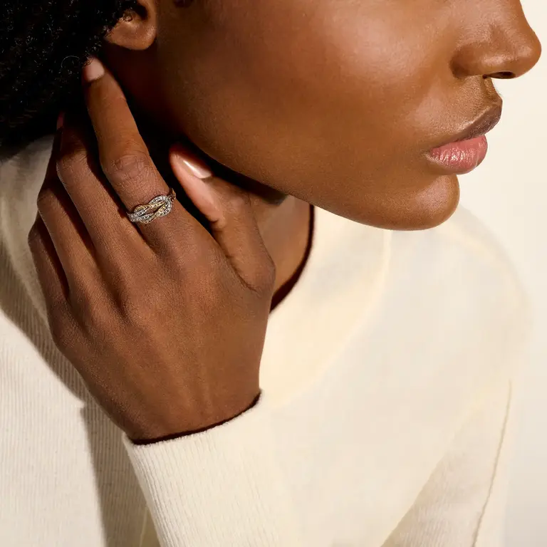 John Hardy Bague Love Knot Or 14k & Argent