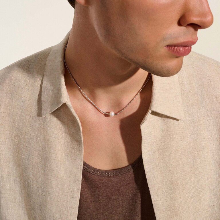 John Hardy Collier JH Essential argent & perle