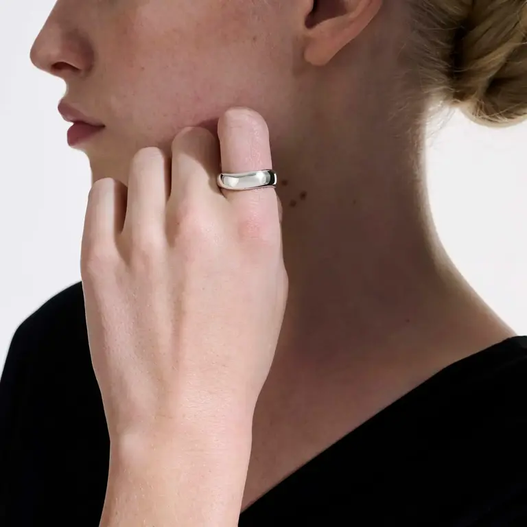 John Hardy Bague Argent Surf 7.5mm