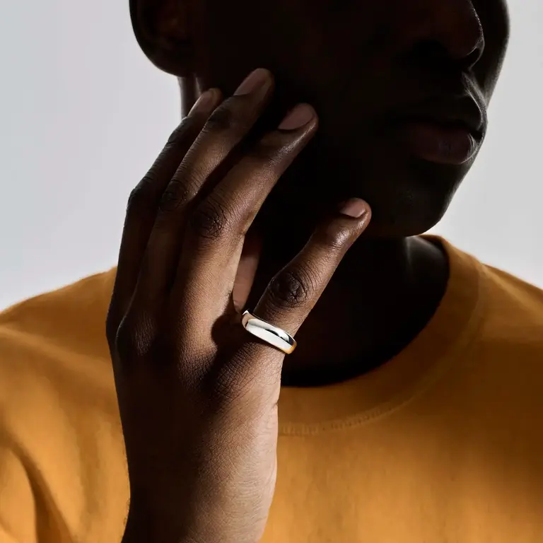 John Hardy Bague Argent Surf 7.5mm