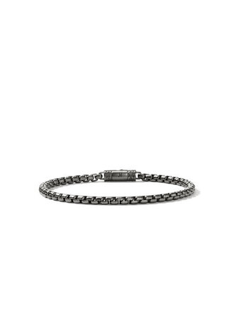 John Hardy Bracelet Box Chain PVD noir 4mm