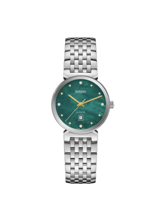 Rado Montre Rado Florence diamants fond vert