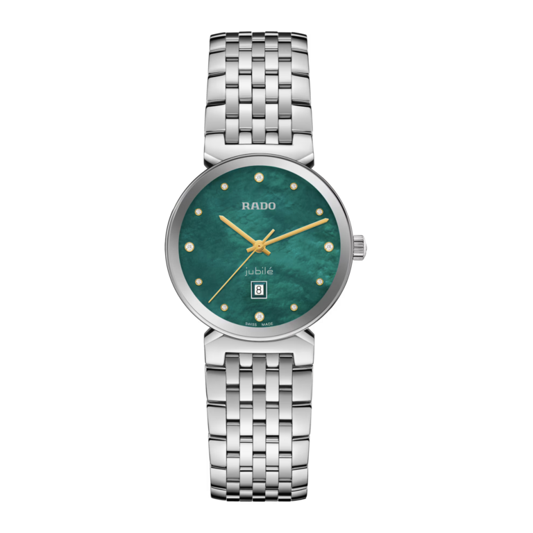 Rado Montre Rado Florence diamants fond vert