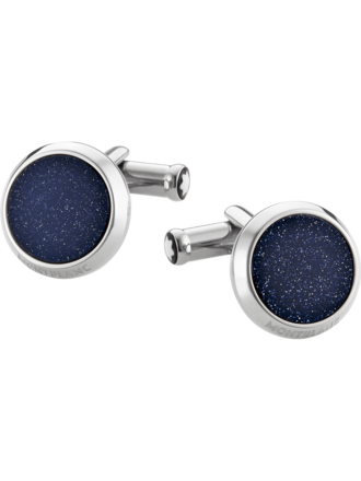 MONTBLANC Boutons de Manchette Meisterstück Pierre de Soleil Bleue