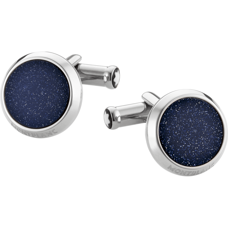 MONTBLANC Boutons de Manchette Meisterstück Pierre de Soleil Bleue