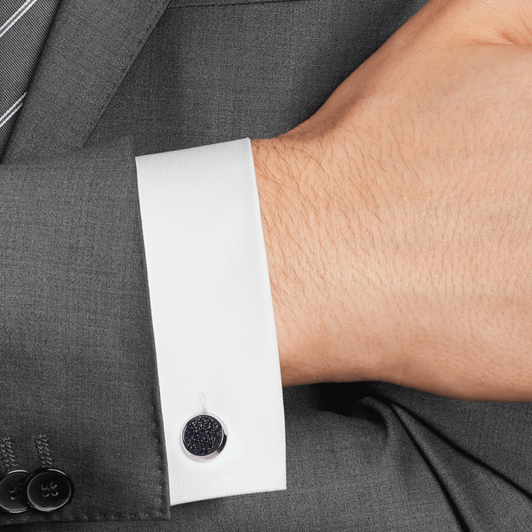 MONTBLANC Boutons de Manchette Meisterstück Pierre de Soleil Bleue