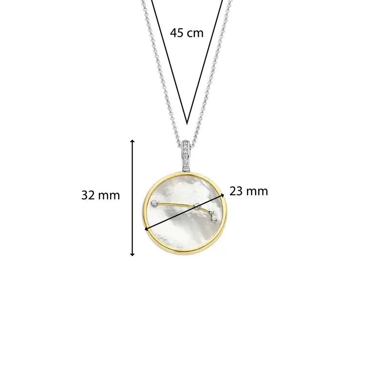 Ti Sento Milano Collier argent/nacre Bélier