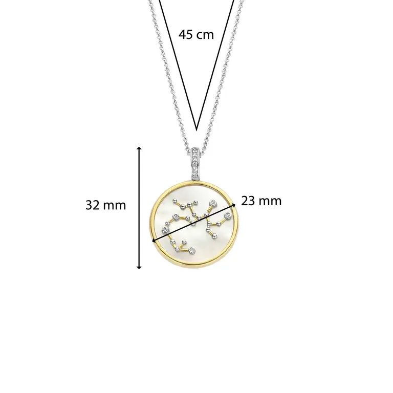 Ti Sento Milano Collier argent/nacre Sagittaire