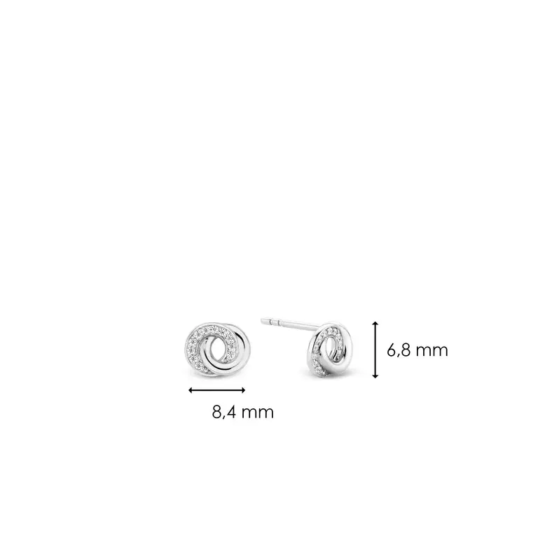 Ti Sento Milano Boucles d'oreilles entrelacées argent