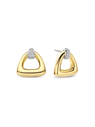 Ti Sento Milano Boucles d'oreilles argent plaqué or